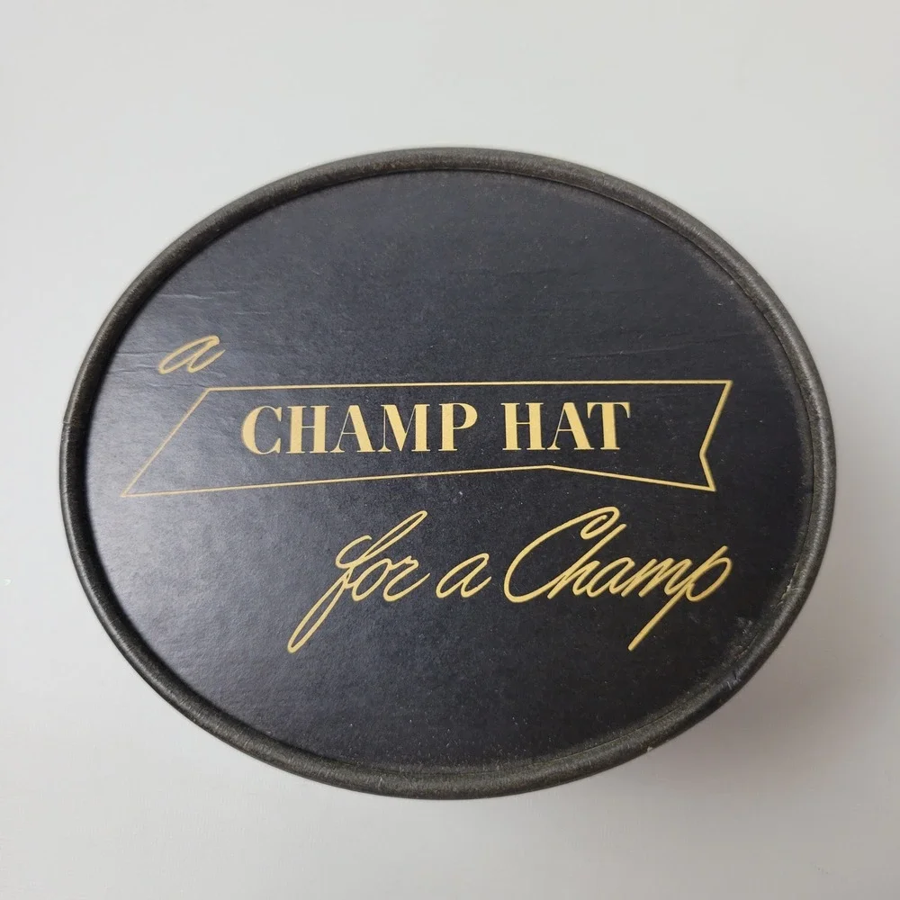 Vintage Champ Hat Miniature Salesman Sample Grey Felt Fedora with Original Box